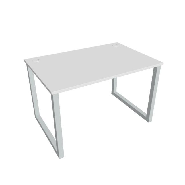 Schreibtisch UNI O, 120x75,5x80 cm, weiß/grau