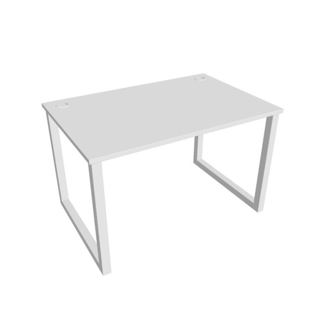 Schreibtisch UNI O, 120 x 75,5 x 80 cm, weiß/weiß