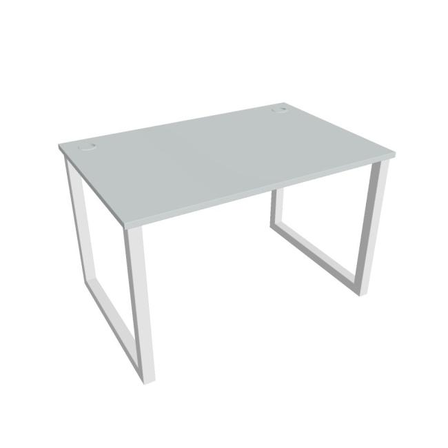 Schreibtisch UNI O, 120 x 75,5 x 80 cm, grau/weiß