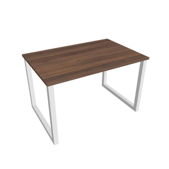 [ON918450] Schreibtisch UNI O, 120 x 75,5 x 80 cm, Nussbaum/Weiß