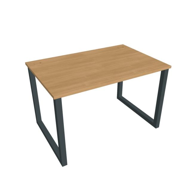Schreibtisch UNI O, 120 x 75,5 x 80 cm, Eiche/Schwarz