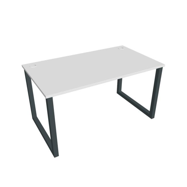Schreibtisch UNI O, 140x75,5x80 cm, weiß/schwarz