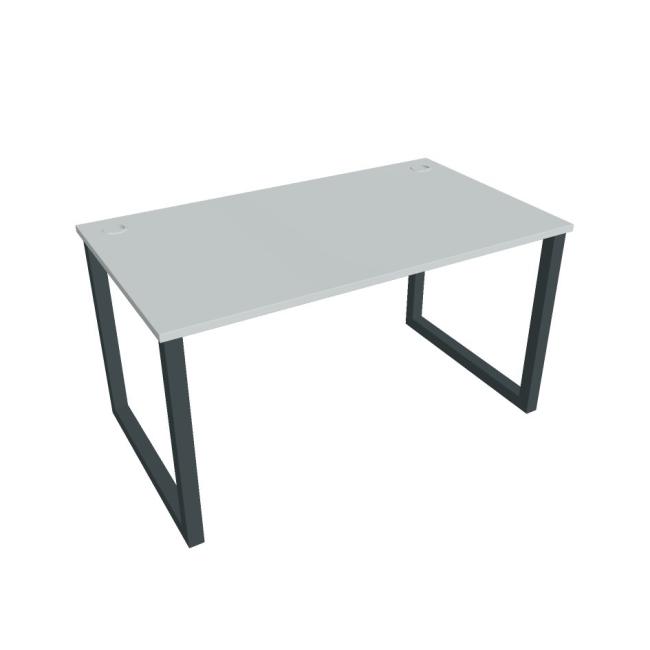 Schreibtisch UNI O, 140x75,5x80 cm, grau/schwarz