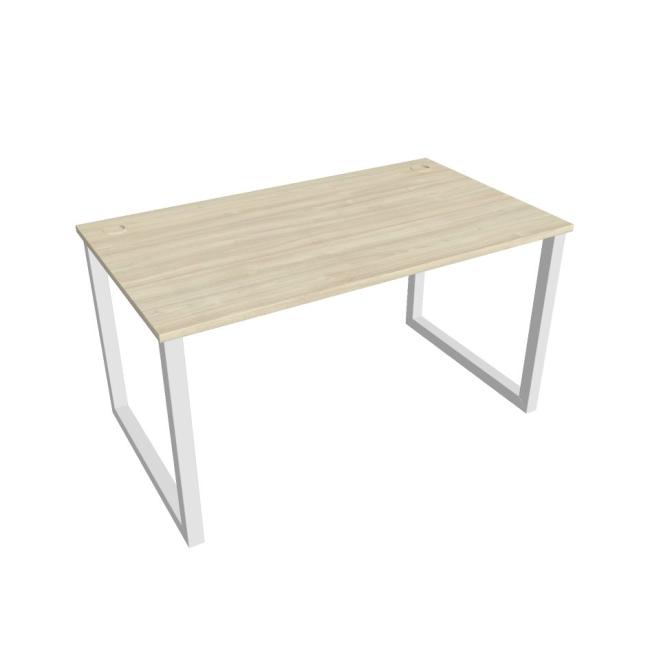 Schreibtisch UNI O, 140 x 75,5 x 80 cm, Akazie/Weiß