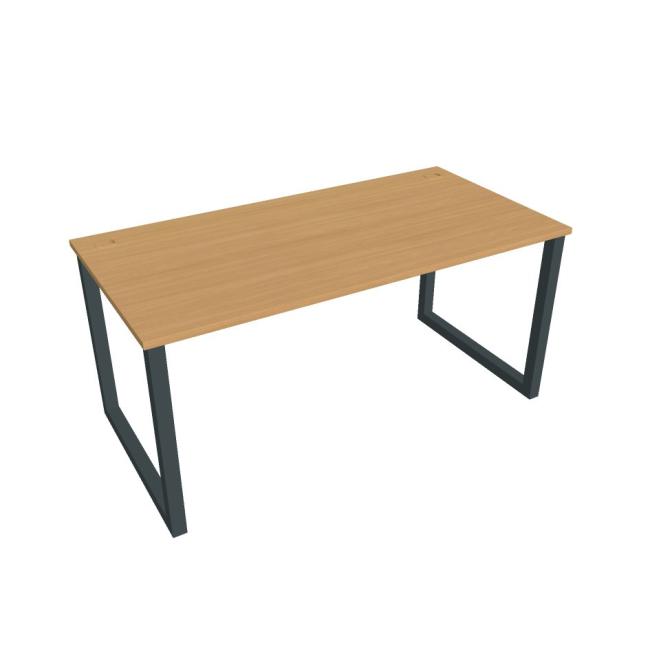 Schreibtisch UNI O, 160x75,5x80 cm, Buche/schwarz