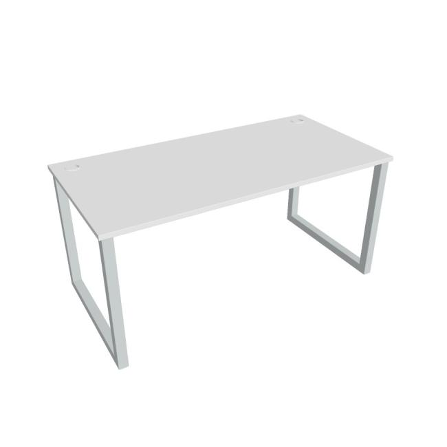 Schreibtisch UNI O, 160x75,5x80 cm, weiß/grau