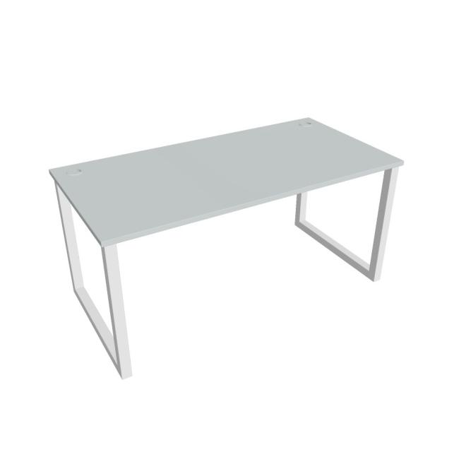 Schreibtisch UNI O, 160x75,5x80 cm, grau/weiß