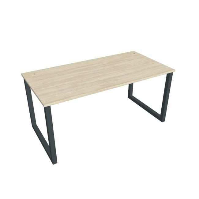 Schreibtisch UNI O, 160 x 75,5 x 80 cm, Akazie/Schwarz