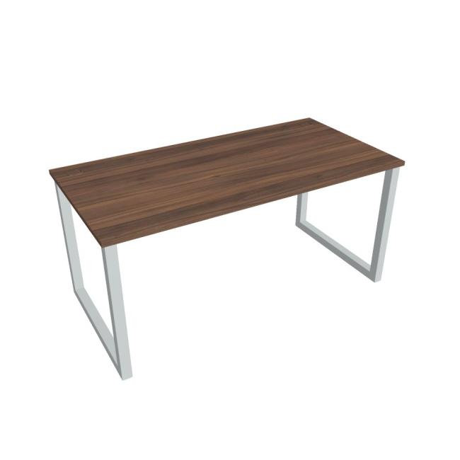 Schreibtisch UNI O, 160x75,5x80 cm, Walnuss/Grau