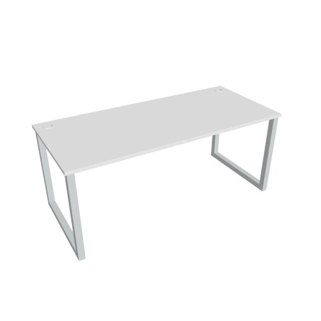 Schreibtisch UNI O, 180x75,5x80 cm, weiß/grau