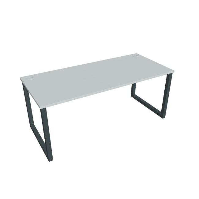 Schreibtisch UNI O, 180x75,5x80 cm, grau/schwarz