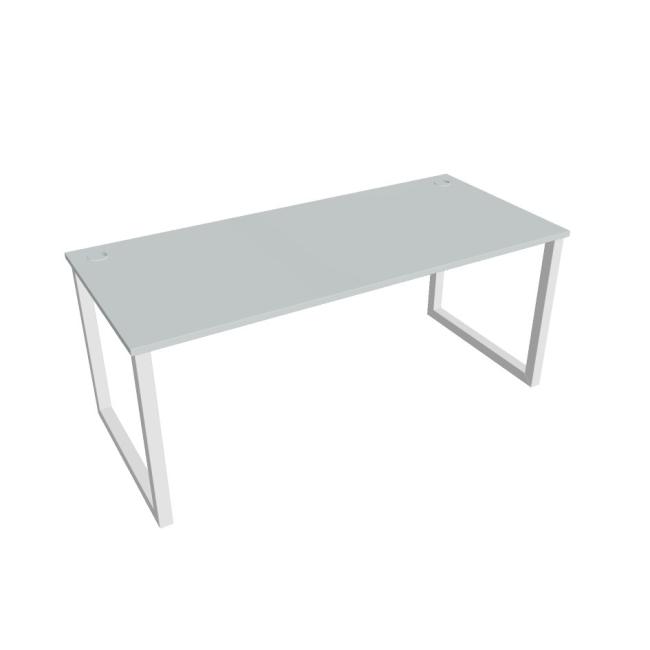 Schreibtisch UNI O, 180x75,5x80 cm, grau/weiß