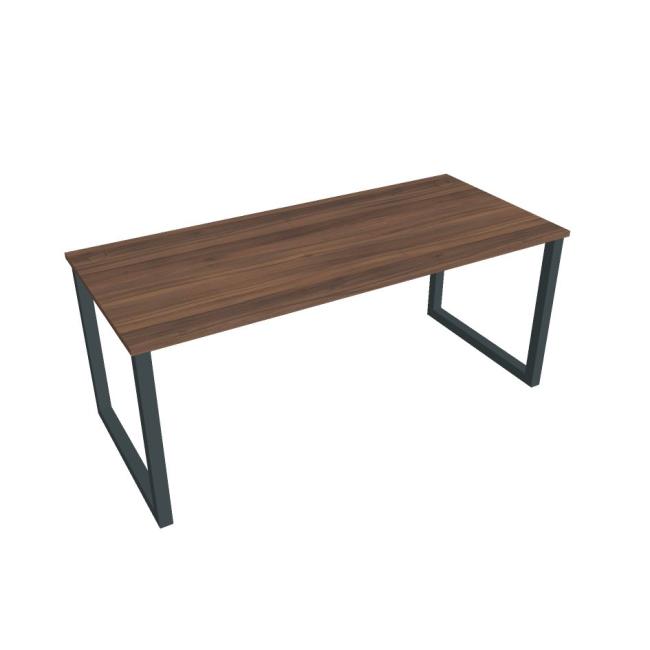 [ON918538] Schreibtisch UNI O, 180 x 75,5 x 80 cm, Walnuss/Schwarz