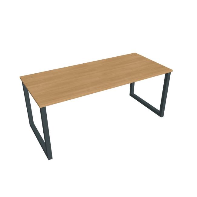 Schreibtisch UNI O, 180 x 75,5 x 80 cm, Eiche/Schwarz