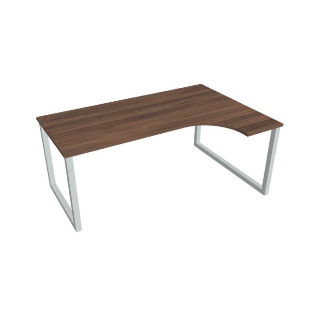 [ON918569] Schreibtisch UNI O, ergo, links, 180x75,5x120 cm, Walnuss/Grau