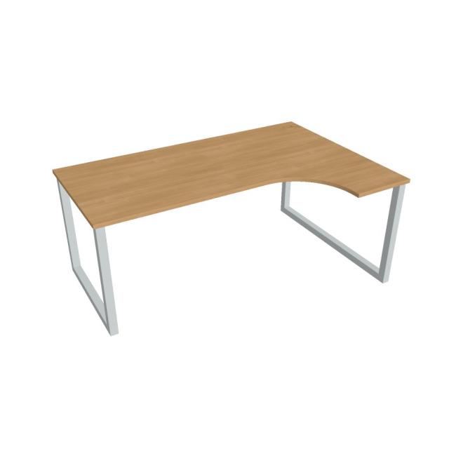 [ON918572] Schreibtisch UNI O, ergo, links, 180x75,5x120 cm, Eiche/Grau