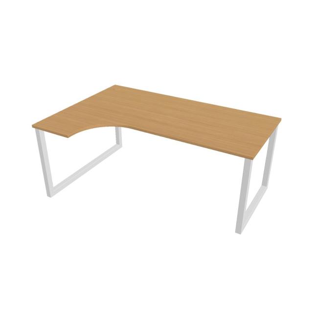 [ON918588] Schreibtisch UNI O, ergo, rechts, 180x75,5x120 cm, Buche/weiß