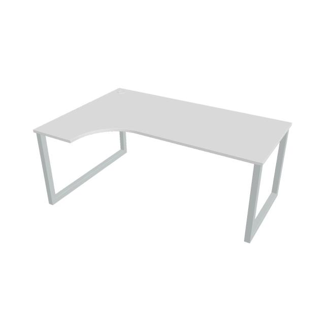 [ON918590] Schreibtisch UNI O, ergo, rechts, 180x75,5x120 cm, weiß/grau