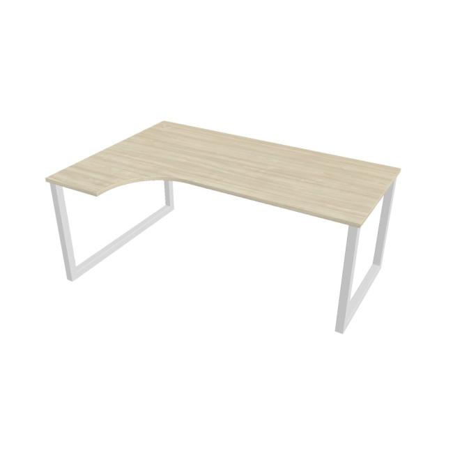 [ON918597] Schreibtisch UNI O, ergo, rechts, 180x75,5x120 cm, Akazie/weiß