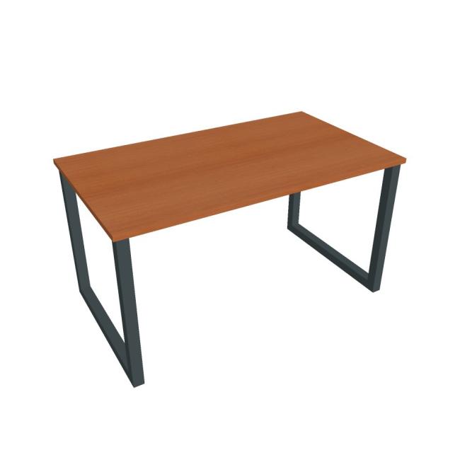 [ON918614] Konferenztisch UNI O, 140 x 75,5 x 80 cm, Kirsche/Schwarz