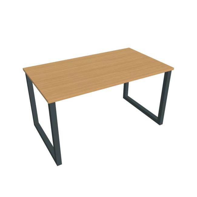 [ON918617] Konferenztisch UNI O, 140 x 75,5 x 80 cm, Buche/schwarz