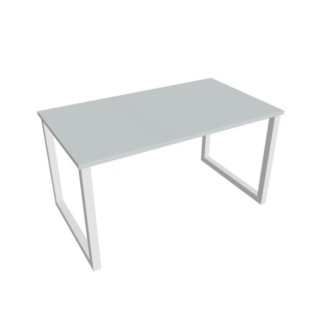 [ON918625] Konferenztisch UNI O, 140 x 75,5 x 80 cm, grau/weiß