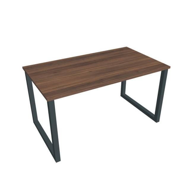 [ON918628] Konferenztisch UNI O, 140 x 75,5 x 80 cm, Walnuss/Schwarz
