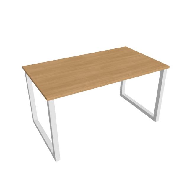 [ON918633] Konferenztisch UNI O, 140 x 75,5 x 80 cm, Eiche/Weiß