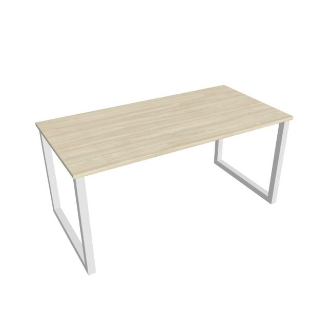 [ON918657] Konferenztisch UNI O, 160 x 75,5 x 80 cm, Akazie/Weiß