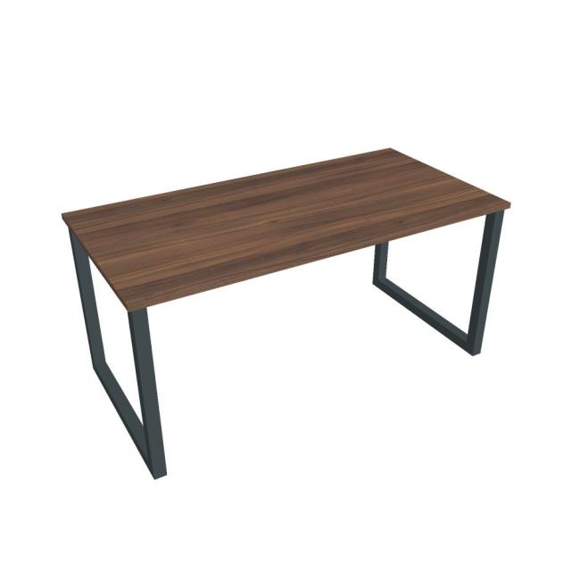 [ON918658] Konferenztisch UNI O, 160 x 75,5 x 80 cm, Walnuss/Schwarz