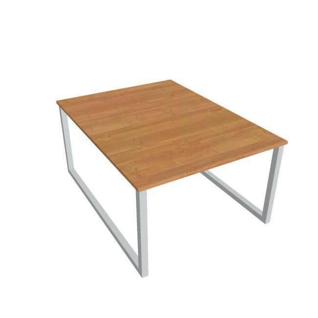 Schreibtisch UNI O, 120x75,5x160 cm, Erle/Grau