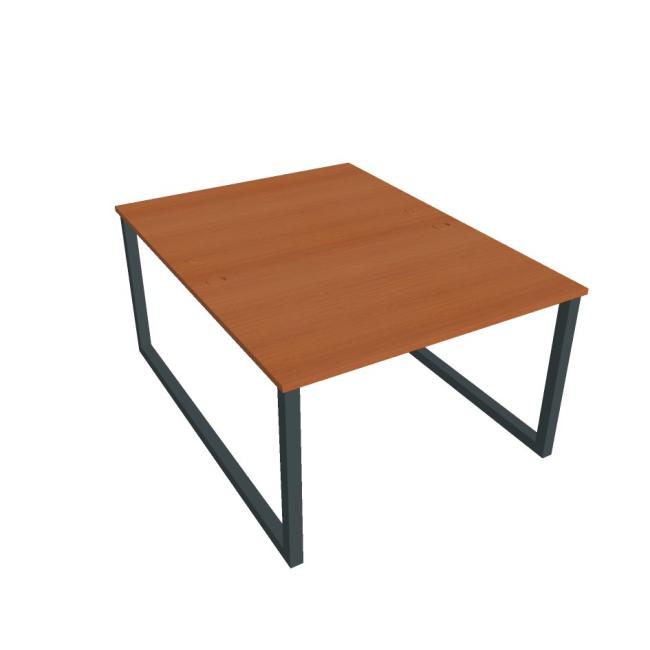 [ON918703] Schreibtisch UNI O, 120 x 75,5 x 160 cm, Kirsche/Schwarz