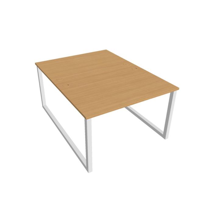 [ON918708] Schreibtisch UNI O, 120 x 75,5 x 160 cm, Buche/Weiß