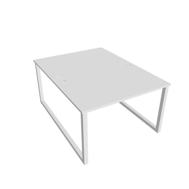 Schreibtisch UNI O, 120 x 75,5 x 160 cm, weiß/weiß