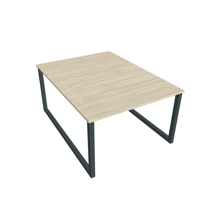 [ON918715] Schreibtisch UNI O, 120 x 75,5 x 160 cm, Akazie/Schwarz