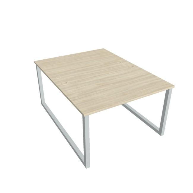 Schreibtisch UNI O, 120x75,5x160 cm, Akazie/Grau