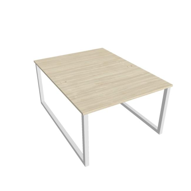 [ON918717] Schreibtisch UNI O, 120 x 75,5 x 160 cm, Akazie/Weiß