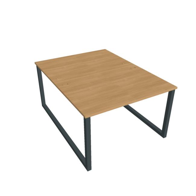 [ON918721] Schreibtisch UNI O, 120 x 75,5 x 160 cm, Eiche/Schwarz
