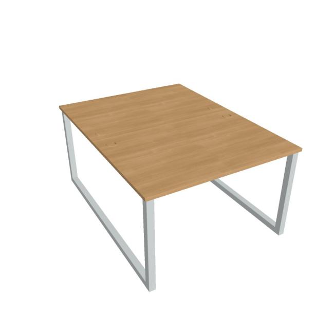 Schreibtisch UNI O, 120x75,5x160 cm, Eiche/Grau