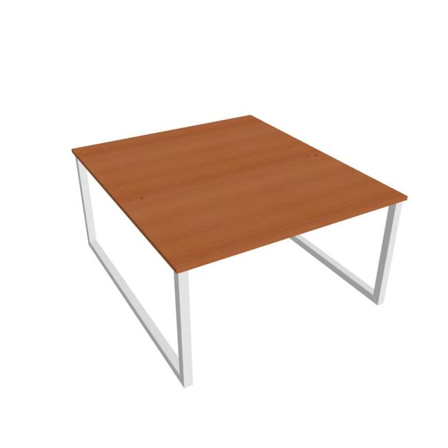 [ON918735] Schreibtisch UNI O, 140 x 75,5 x 160 cm, Kirsche/Weiß