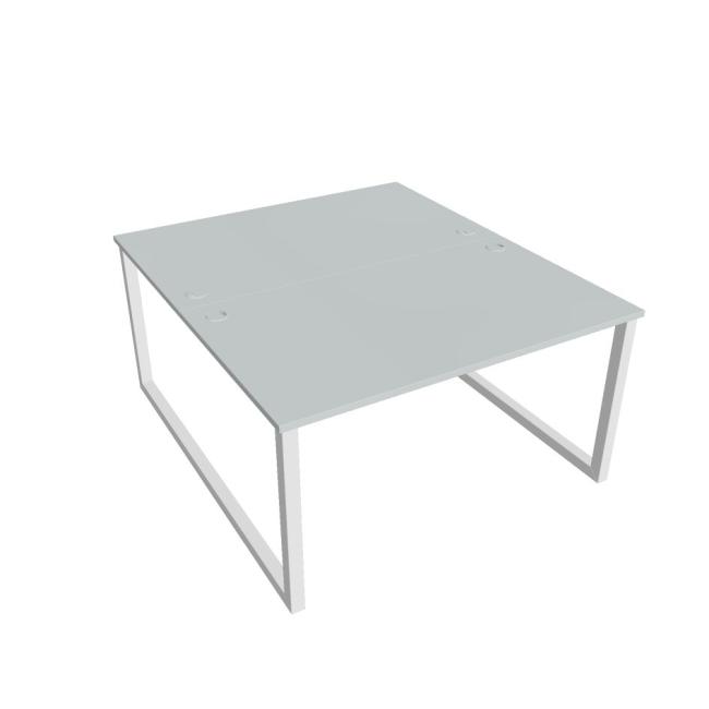[ON918744] Schreibtisch UNI O, 140x75,5x160 cm, grau/weiß