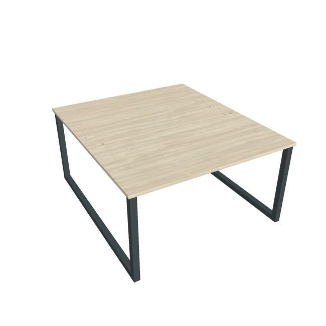 [ON918745] Schreibtisch UNI O, 140 x 75,5 x 160 cm, Akazie/Schwarz