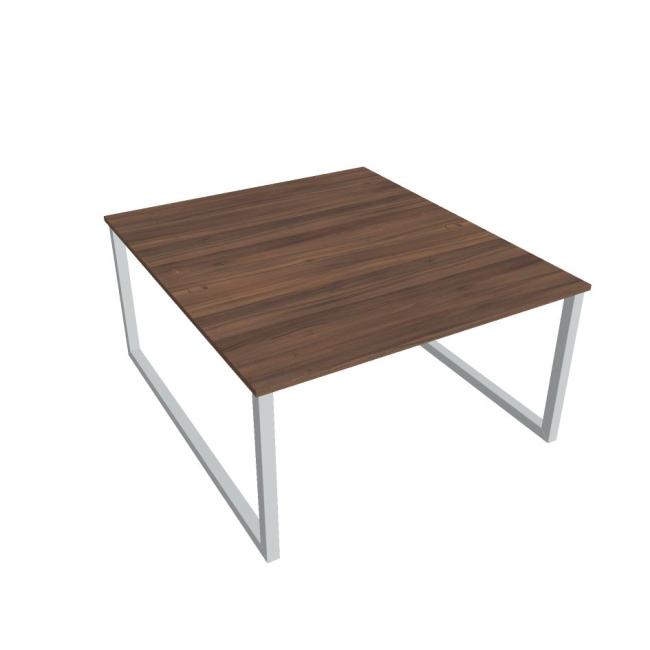 [ON918749] Schreibtisch UNI O, 140x75,5x160 cm, Walnuss/Grau