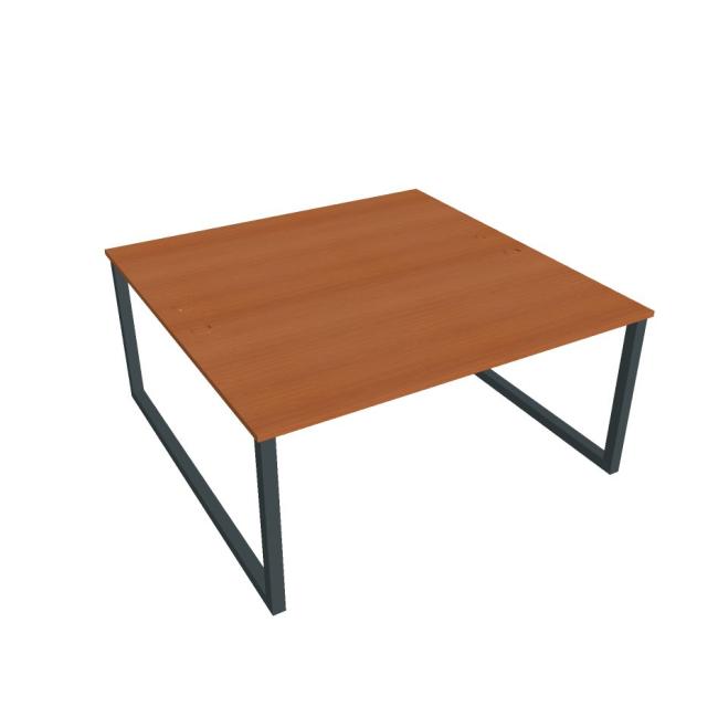 [ON918763] Schreibtisch UNI O, 160 x 75,5 x 160 cm, Kirsche/Schwarz