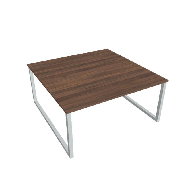 [ON918779] Schreibtisch UNI O, 160x75,5x160 cm, Walnuss/Grau