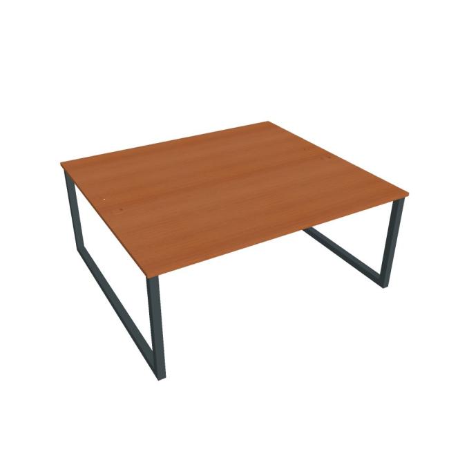 [ON918793] Schreibtisch UNI O, 180 x 75,5 x 160 cm, Kirsche/Schwarz