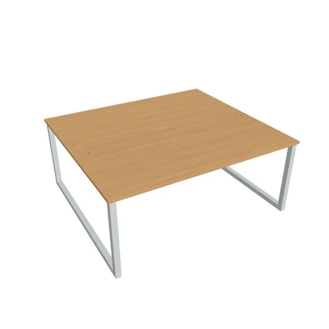 [ON918797] Schreibtisch UNI O, 180x75,5x160 cm, Buche/Grau