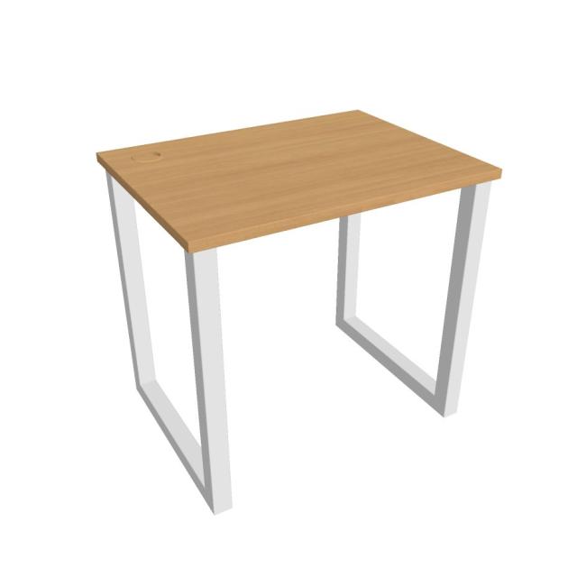 Schreibtisch UNI O, 80 x 75,5 x 60 cm, Buche/Weiß