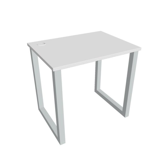 Schreibtisch UNI O, 80x75,5x60 cm, weiß/grau