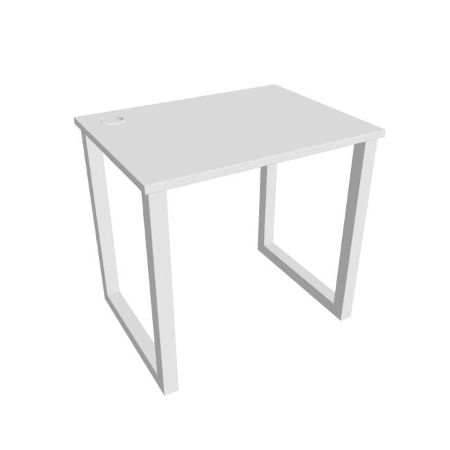 Schreibtisch UNI O, 80x75,5x60 cm, weiß/weiß